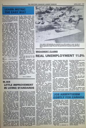   The Western Canadian Lumber Worker, Vol. XLV No. 2, Apr.-May. 1977   , page 4