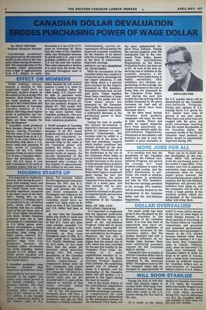   The Western Canadian Lumber Worker, Vol. XLV No. 2, Apr.-May. 1977   , page 2