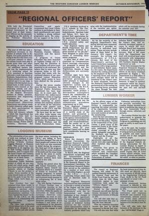   The Western Canadian Lumber Worker, Vol. XLIV No. 5, Oct.-Nov. 1976   , page 14