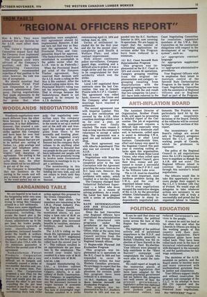   The Western Canadian Lumber Worker, Vol. XLIV No. 5, Oct.-Nov. 1976   , page 13