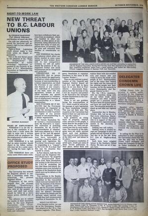   The Western Canadian Lumber Worker, Vol. XLIV No. 5, Oct.-Nov. 1976   , page 6