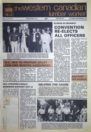   The Western Canadian Lumber Worker, Vol. XLIV No. 5, Oct.-Nov. 1976   , page 1