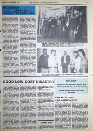   The Western Canadian Lumber Worker, Vol. XLIV No. 4, Aug.-Sep. 1976   , page 11