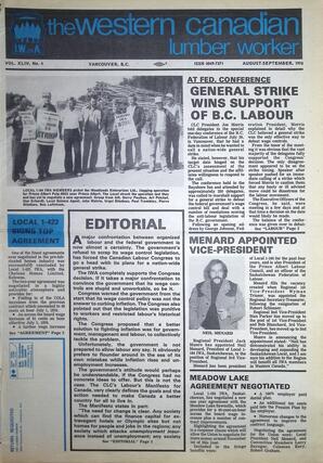   The Western Canadian Lumber Worker, Vol. XLIV No. 4, Aug.-Sep. 1976   , page 1