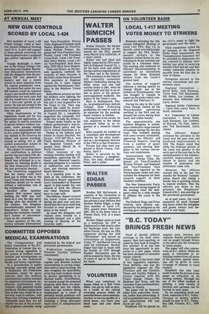   The Western Canadian Lumber Worker, Vol. XLIV No. 3, Jun.-Jul. 1976   , page 17