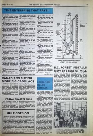   The Western Canadian Lumber Worker, Vol. XLIV No. 2, Apr.-May 1976   , page 11