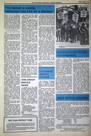   The Western Canadian Lumber Worker, Vol. XLIV No. 2, Apr.-May 1976   , page 4