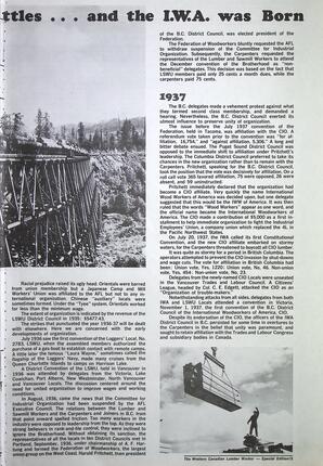   The Western Canadian Lumber Worker, BC Centennial Special Edition, Jan. 1971   , page 5