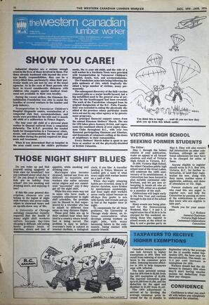  The Western Canadian Lumber Worker, Vol. XLIII No. 5, Dec. 1975-Jan. 1976   , page 12
