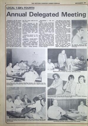   The Western Canadian Lumber Worker, Vol. XLIII No. 4, Nov. 1975   , page 8