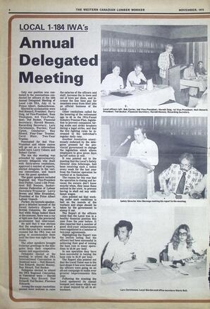   The Western Canadian Lumber Worker, Vol. XLIII No. 4, Nov. 1975   , page 6