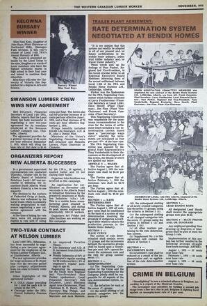   The Western Canadian Lumber Worker, Vol. XLIII No. 4, Nov. 1975   , page 4