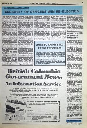   The Western Canadian Lumber Worker, Vol. XLIII No. 3, Apr.-May 1975   , page 3