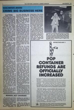   The Western Canadian Lumber Worker, Vol. XLII No. 8, Nov. 1974   , page 2