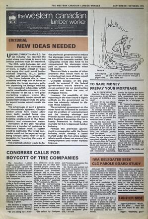   The Western Canadian Lumber Worker, Vol. XLII No. 7, Sep.-Oct. 1974   , page 16
