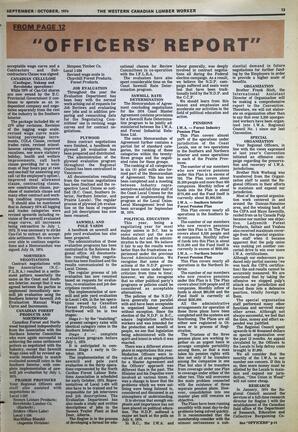   The Western Canadian Lumber Worker, Vol. XLII No. 7, Sep.-Oct. 1974   , page 13