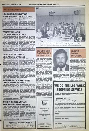   The Western Canadian Lumber Worker, Vol. XLII No. 7, Sep.-Oct. 1974   , page 7