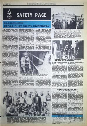   The Western Canadian Lumber Worker, Vol. XLII No. 6, Aug. 1974   , page 5