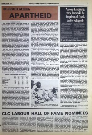   The Western Canadian Lumber Worker, Vol. XLII No. 5, Jun.-Jul. 1974   , page 9