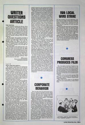  The Western Canadian Lumber Worker, Vol. XLVIII No. 10, Nov.-Dec 1980   , page 3
