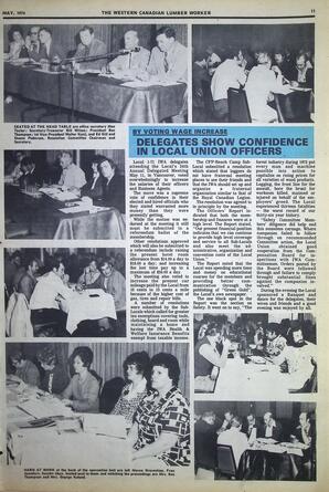   The Western Canadian Lumber Worker, Vol. XLII No. 4, May. 1974   , page 11