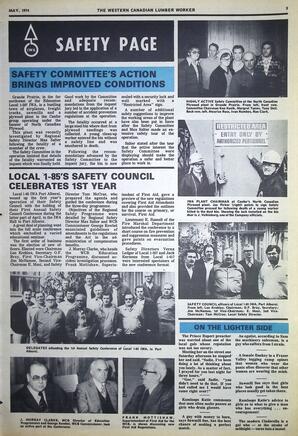  The Western Canadian Lumber Worker, Vol. XLII No. 4, May. 1974   , page 5
