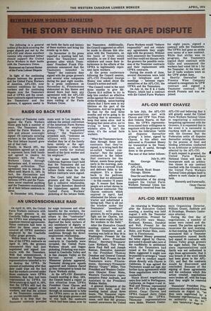   The Western Canadian Lumber Worker, Vol. XLII No. 3, Apr. 1974   , page 10