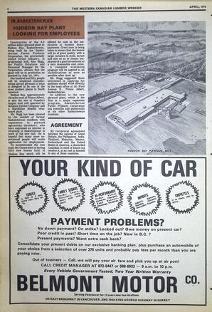   The Western Canadian Lumber Worker, Vol. XLII No. 3, Apr. 1974   , page 4