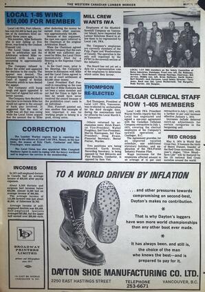   The Western Canadian Lumber Worker, Vol. XLII No. 2, Mar. 1974   , page 6