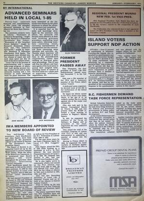   The Western Canadian Lumber Worker Vol. XLII No. 1, Jan.-Feb. 1974   , page 12