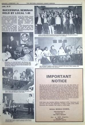   The Western Canadian Lumber Worker Vol. XLII No. 1, Jan.-Feb. 1974   , page 7