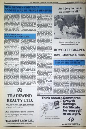   The Western Canadian Lumber Worker, Vol. XLI No. 10, Nov. 1973   , page 12