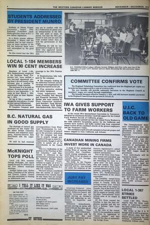   The Western Canadian Lumber Worker, Vol. XLI No. 10, Nov. 1973   , page 4