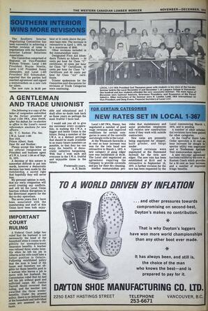   The Western Canadian Lumber Worker, Vol. XLI No. 10, Nov. 1973   , page 2
