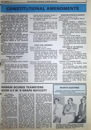   The Western Canadian Lumber Worker, Vol. XLI No. 8, Sep. 1973   , page 15