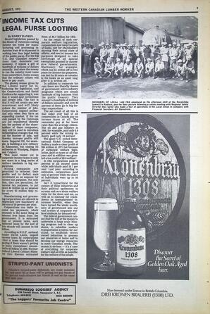  The Western Canadian Lumber Worker, Vol. XLI No. 7, Aug. 1973   , page 9