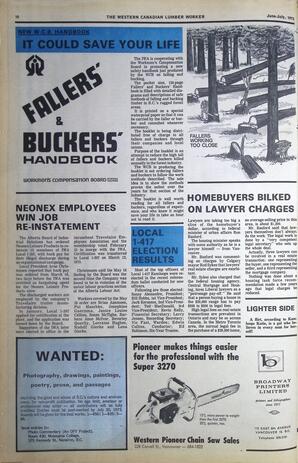   The Western Canadian Lumber Worker, Vol. XLI No. 6, Jun.-Jul. 1973   , page 10