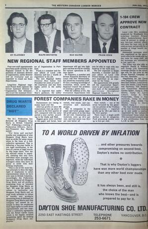   The Western Canadian Lumber Worker, Vol. XLI No. 6, Jun.-Jul. 1973   , page 2