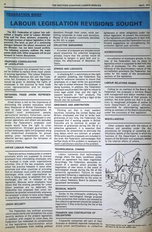   The Western Canadian Lumber Worker, Vol. XLI No. 4, Apr. 1973   , page 12