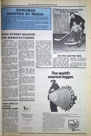   The Western Canadian Lumber Worker, Vol. XLI No. 4, Apr. 1973   , page 11