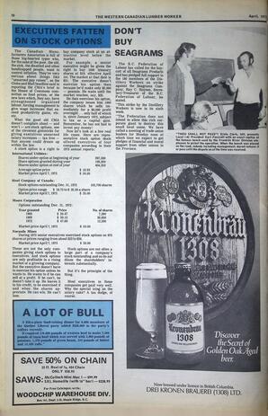   The Western Canadian Lumber Worker, Vol. XLI No. 4, Apr. 1973   , page 10