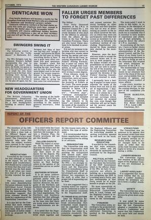   The Western Canadian Lumber Worker, Vol. XL No. 6, Oct. 1972   , page 13
