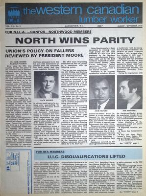   The Western Canadian Lumber Worker, Vol. XL No. 5, Aug.-Sep. 1972   , page 1