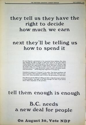   The Western Canadian Lumber Worker, Vol. XL No. 4, Jul.-Aug. 1972   , page 6