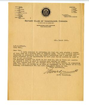 Letter to Vance, from Edward Cannell: 04-Mar-20