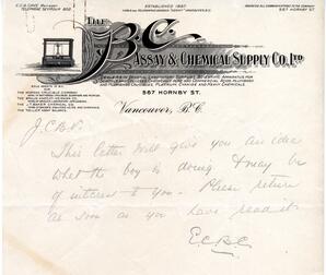 Note from E.C.B.C. to Vance: [19--]