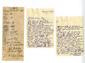 Inspection letter to Vance from V. Enman, Food Inspector, Health Department: 23-May-39