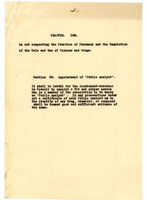 Excerpt of Food and Drugs Act, chapter 193, section 35: [19--]