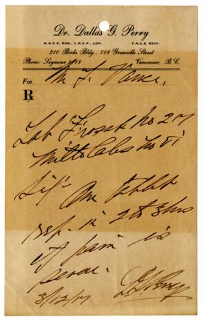 Prescription for J. Vance: 12-Mar-17
