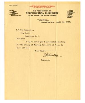 Letter to Vance from E.A. Wheatley: 08-Apr-22